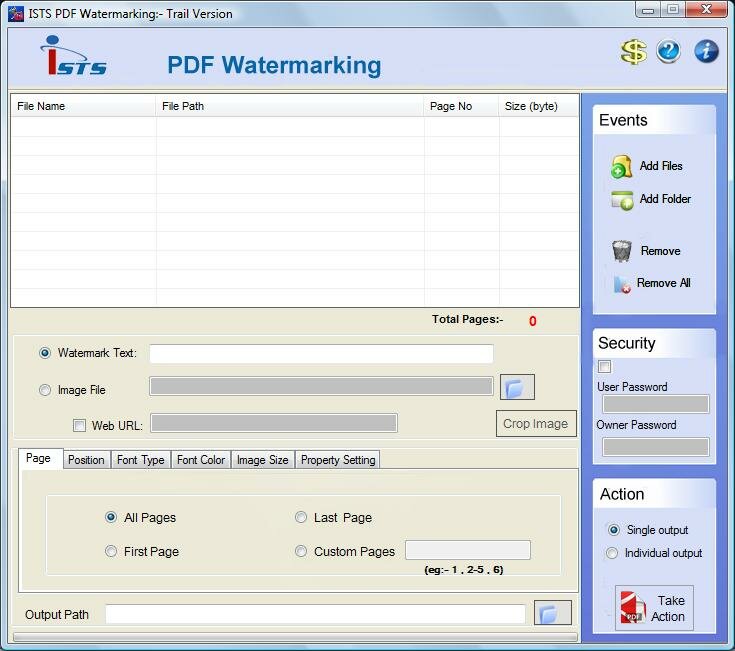 Screenshot of Adding Watermark to PDF