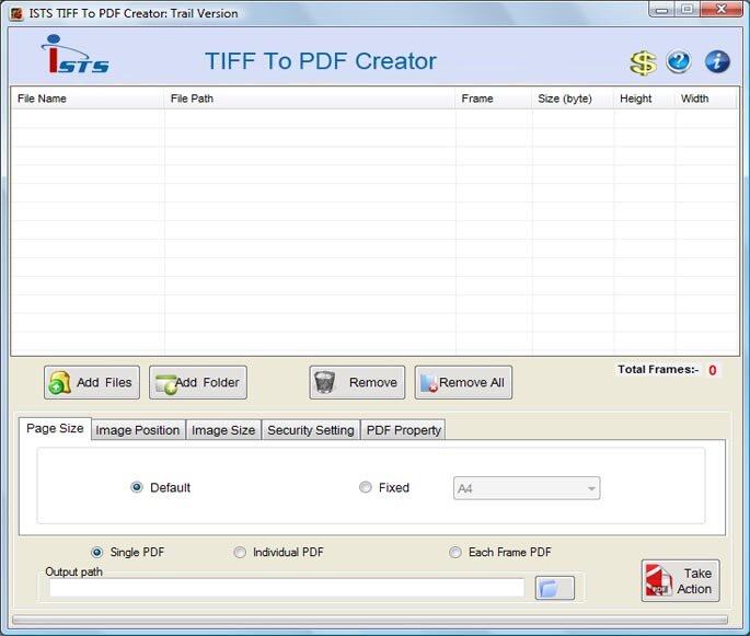 Screenshot of Converting TIF Files to PDF 2.8.0.4